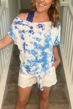 Load image into Gallery viewer, Tie Dye Wide Neck Top