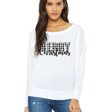 Load image into Gallery viewer, Merry Christmas Buffalo Plaid T-Shirt