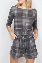 Load image into Gallery viewer, Cozy Plaid Romper