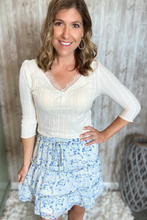 Load image into Gallery viewer, Ivory Eyelash Lace Cross Back Top