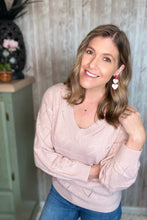 Load image into Gallery viewer, Sweet Heart V-Neck Pullover Sweater