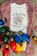 Load image into Gallery viewer, "It's Fine" Tangled Lights T-Shirt