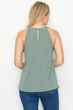 Load image into Gallery viewer, Keyhole Crochet Trim Top