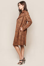 Load image into Gallery viewer, Leopard Suede Trench Coat