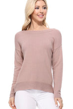 Load image into Gallery viewer, Ribbed Knit Boat Neck Sweater