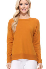 Load image into Gallery viewer, Ribbed Knit Boat Neck Sweater