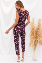 Load image into Gallery viewer, Plum Floral Jumpsuit
