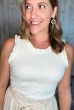 Load image into Gallery viewer, Ribbed Knit Ruffle Hem Tank