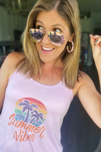 Load image into Gallery viewer, Rainbow Summer Vibes Flowy Racerback Tank