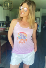 Load image into Gallery viewer, Rainbow Summer Vibes Flowy Racerback Tank