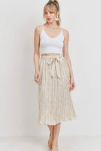 Load image into Gallery viewer, Tropical Tie Waist Pleated Skirt