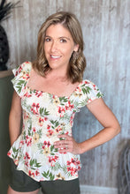 Load image into Gallery viewer, Tropical Smocked Top
