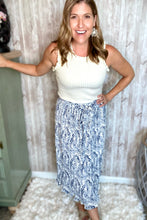 Load image into Gallery viewer, Tropical Tie Waist Pleated Skirt