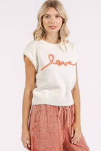 Load image into Gallery viewer, Love Cap Sleeve Knit Sweater
