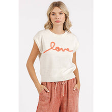 Load image into Gallery viewer, Love Cap Sleeve Knit Sweater
