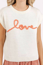 Load image into Gallery viewer, Love Cap Sleeve Knit Sweater
