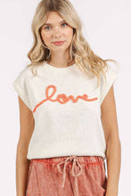 Load image into Gallery viewer, Love Cap Sleeve Knit Sweater
