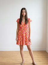 Load image into Gallery viewer, Retro Floral Flounce Dress
