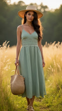 Load image into Gallery viewer, Crochet Detail Pocket Maxi Dress
