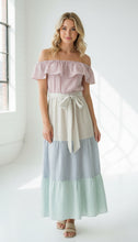 Load image into Gallery viewer, Sail Away Stripe Off Shoulder Dress
