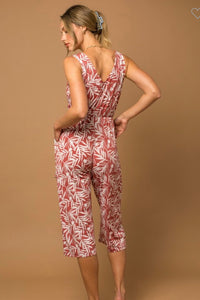 Tropical Cropped Jumpsuit