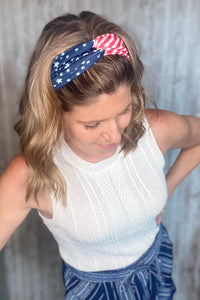 American Flag Twist Headband