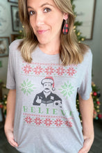 Load image into Gallery viewer, Ted Lasso &quot;Believe&quot; Christmas T-Shirt
