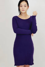 Load image into Gallery viewer, Ribbed Knit Frilled Hem Sweater Dress
