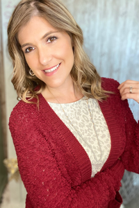 Fuzzy Popcorn Cardigan