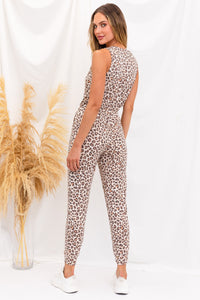 Cheetah Sleeveless Jumpsuit
