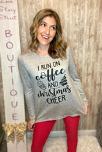 Load image into Gallery viewer, Coffee and Christmas Cheer Long Sleeve Top

