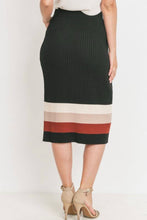 Load image into Gallery viewer, Color Block Sweater Skirt
