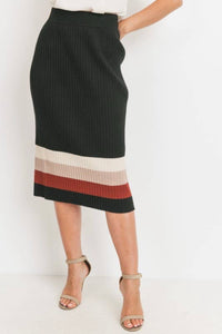 Color Block Sweater Skirt