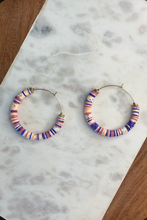 Load image into Gallery viewer, Colors of Summer Hoop earrings
