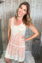 Load image into Gallery viewer, Coral Paisley Print Beach Dress
