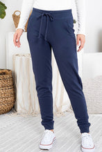 Load image into Gallery viewer, Cozy Navy Slim Joggers
