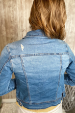 Load image into Gallery viewer, Distressed Denim Jacket
