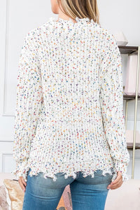 Distressed Confetti Sweater