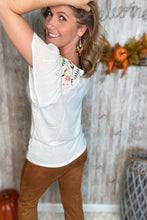 Load image into Gallery viewer, Embroidered Flutter Sleeve Top
