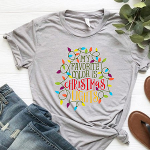 "My favorite color is Christmas Lights" T-Shirt