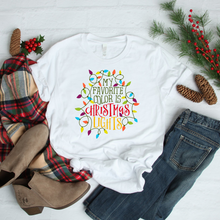 Load image into Gallery viewer, &quot;My favorite color is Christmas Lights&quot; T-Shirt
