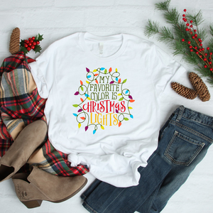 "My favorite color is Christmas Lights" T-Shirt