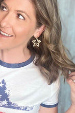 Load image into Gallery viewer, Double Gold Star Earrings
