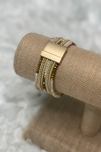 Golden Magnetic Bracelet Stack
