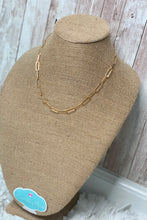 Load image into Gallery viewer, Gold Paperclip Chain Necklace
