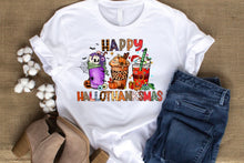 Load image into Gallery viewer, Happy HallowThanksMas Tee
