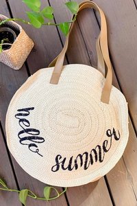 Hello Summer Straw Bag