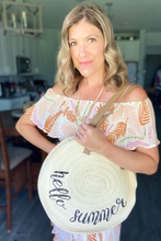 Load image into Gallery viewer, Hello Summer Straw Bag
