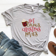 Load image into Gallery viewer, &quot;Hot Cocoa &amp; Christmas Movies&quot; Tee
