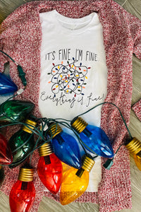 "It's Fine" Tangled Lights T-Shirt